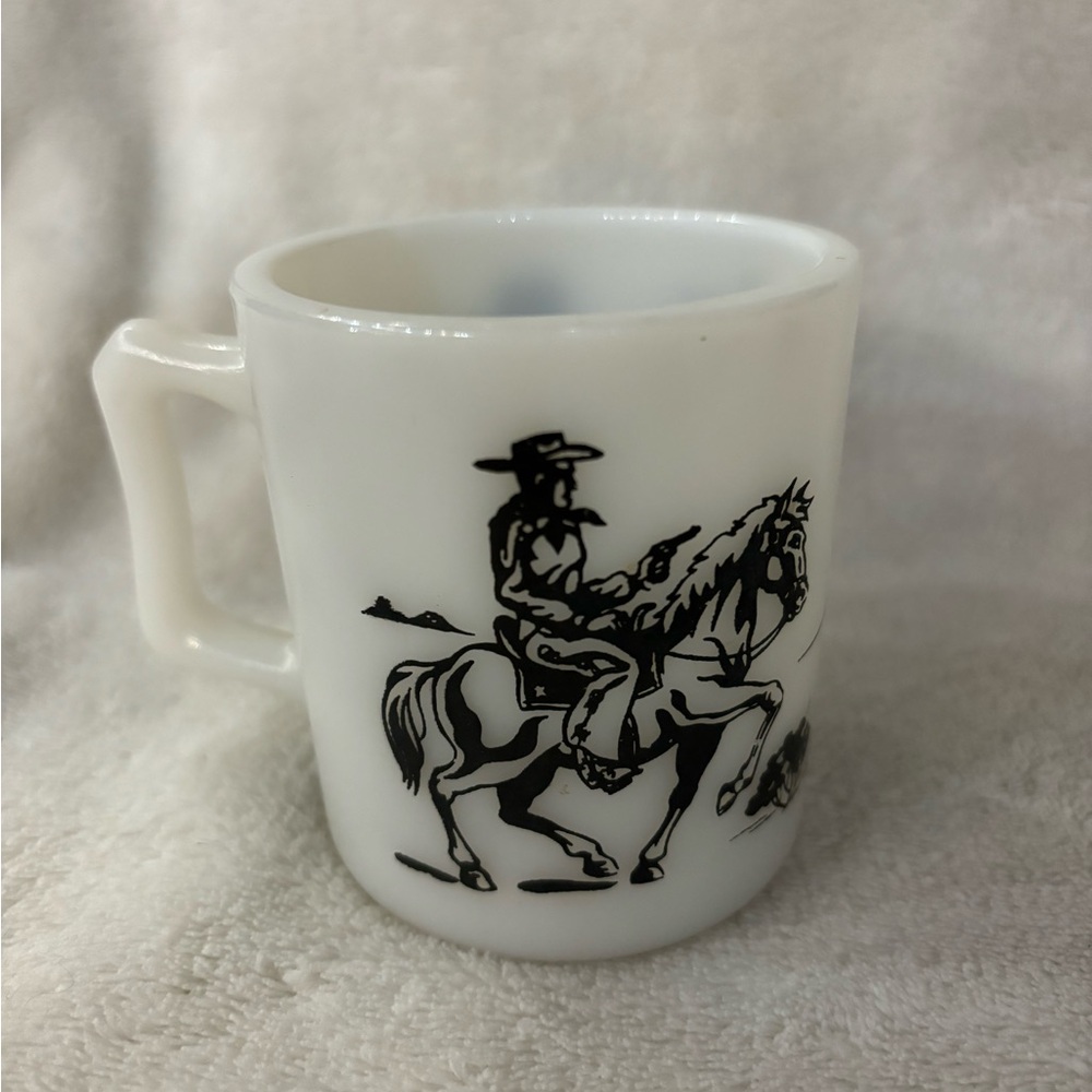 Hop along Cassidy milk glass